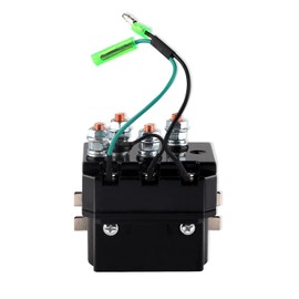 Winch Solenoid Relay, Black Heavy Duty Electric Contactor ATV UTV's Electrical System Winch Contactor Solenoid Relay Replacement Winch Contactor for 1500‑5000lb Winches