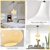 CATINER 11" Milk White Glass Pendant Light, Blown Glass Hanging