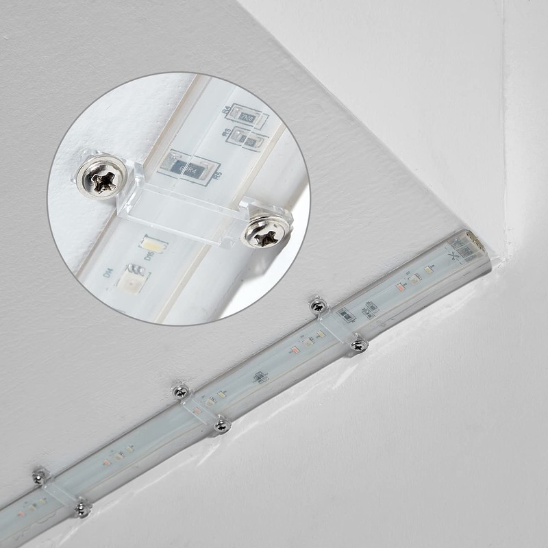 MMSD 100 Pack LED Strip Light mounting Brackets led Clips