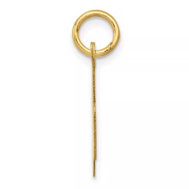 GlittersandGold 14K Medium Fancy Script Letter K Initial Charm Bracelet Necklace