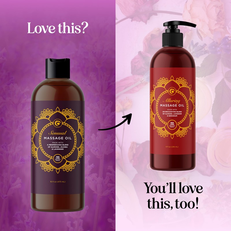 Aromatherapy Sensual Massage Oil for Couples - Relaxing Lavender Massaging
