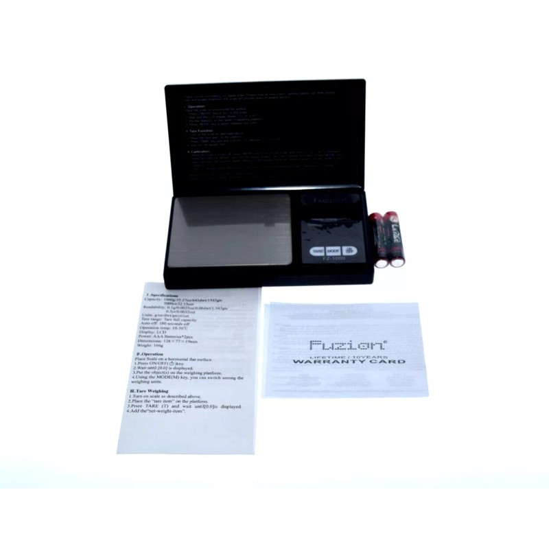 FUZION FZ-1000 - 1000GX 0.1G- PROFESSIONAL DIGITAL POCKET SCALE