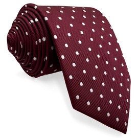 shlax&wing Men's Necktie Red White Dot Wedding