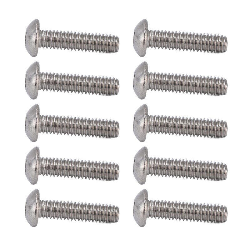100Pcs Button Head Socket Caps Screws M4 Galvanized Steel for