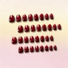 SXVME Uñas postizas cortas de gel suave, 32 piezas, 16