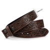 LEACOOLKEY Western Belt Strap for Men without Buckle 3.8 cm