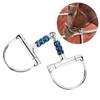 Topyond Stainless Steel 125mm Horse Bit Anti Biting D Ring