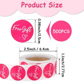 Ptwola 500 Pcs Small Business Sticker Roll Customer Appreciation Stickers Round Self Adhesive Labels Tags for Adults Packing Mailing Envelopes Postcards Decoration Christmas Stocking Stuffers