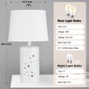 20.5" Modern White Ceramic Table Lamp Set of 2 for