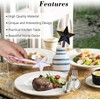 THJOPOKEEL 2 Pcs Salt and Pepper Shakers, Magic Star Wand