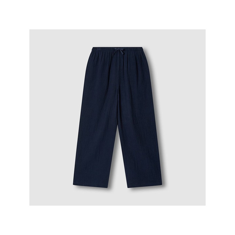JAJU [JAJU] Women's Double-Weave Shirring Pajama Pants (Choose 1 of