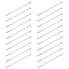 20Pcs M6x160 Long Screw Iron Hex Flange Threaded Bolt Fastener
