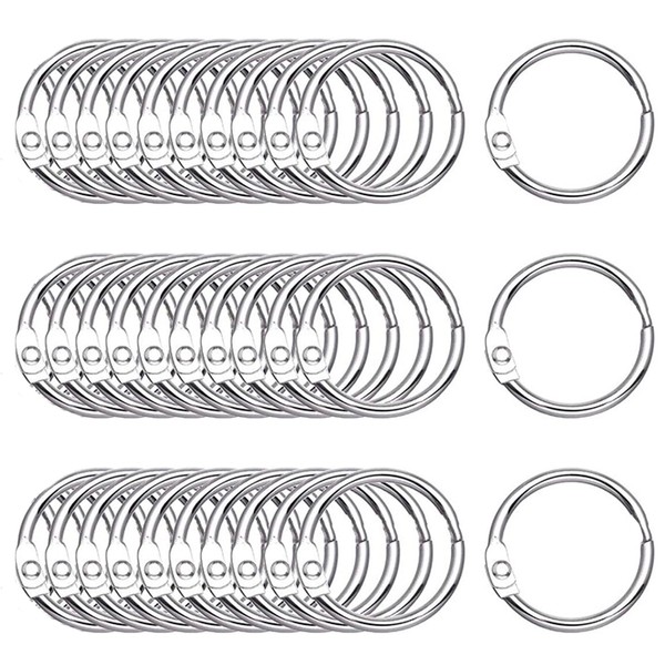 Binder Rings, 30Pcs 25mm Loose Leaf Ring Binders,Rings Index Card