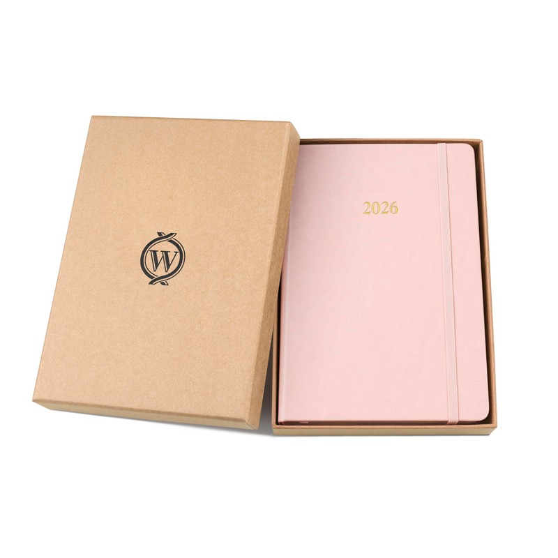 Wykeham's Executive 2026 Daily Journal Planner – Customization Available (Rose,