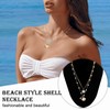 JOZMMZEOOA 2 Pieces Shell Chain, Women's Gold Layer Charm Shell