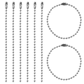 10m Ball Bead Chain, 32.8 Feet 304 Stainless Steel Ball Chains, 2.4mm Diameter Size Bead with 20 Pieces Connectors Clasps for Jewelry, Necklaces, Pendant Decorations