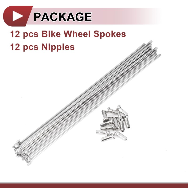 HEROFFIX 12 Set 14G Bicycle Spokes 163mm Bike Wheel Spokes