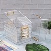 Quickquick 6 Packs Clear Plastic Pantry Organizer Bins, Clear Plastic