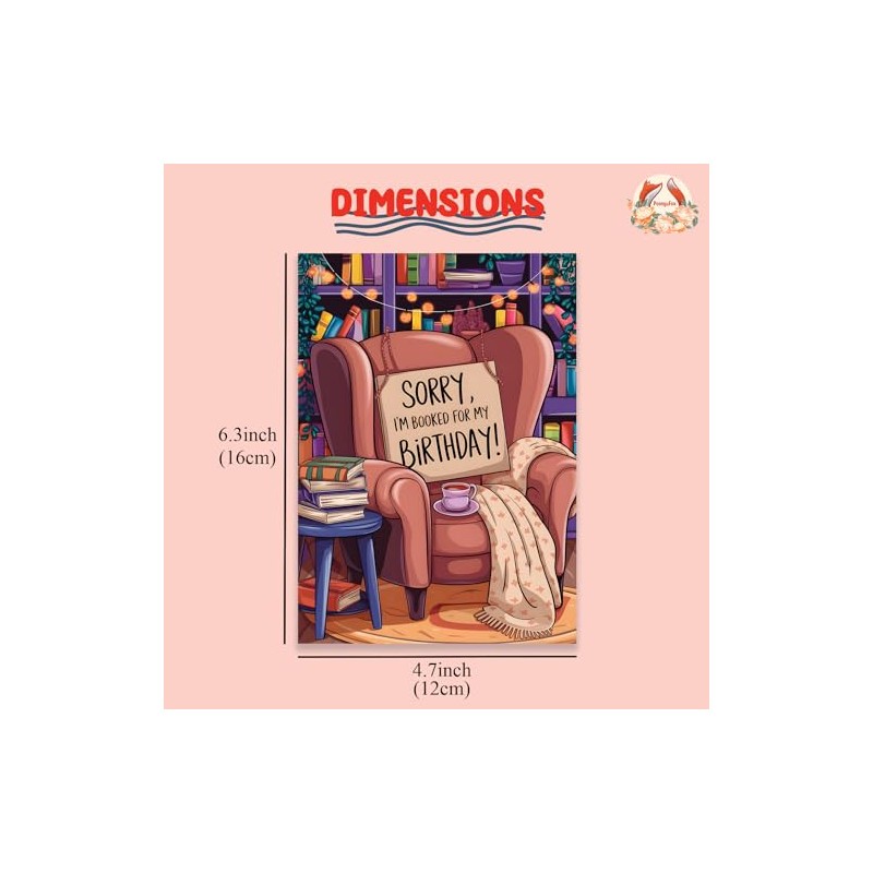 PEONYNFOX Sorry I'm Booked For My Birthday Funny Book Lovers