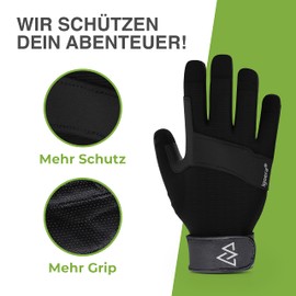 Igoera® Climbing gloves with high-quality and robust seams, finger gloves for climbing and bouldering for more grip and protection on the rock and on the wall, unisex