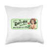 Dirty Hoe Garden Supplies Throw Pillow