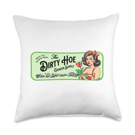 Dirty Hoe Garden Supplies Throw Pillow