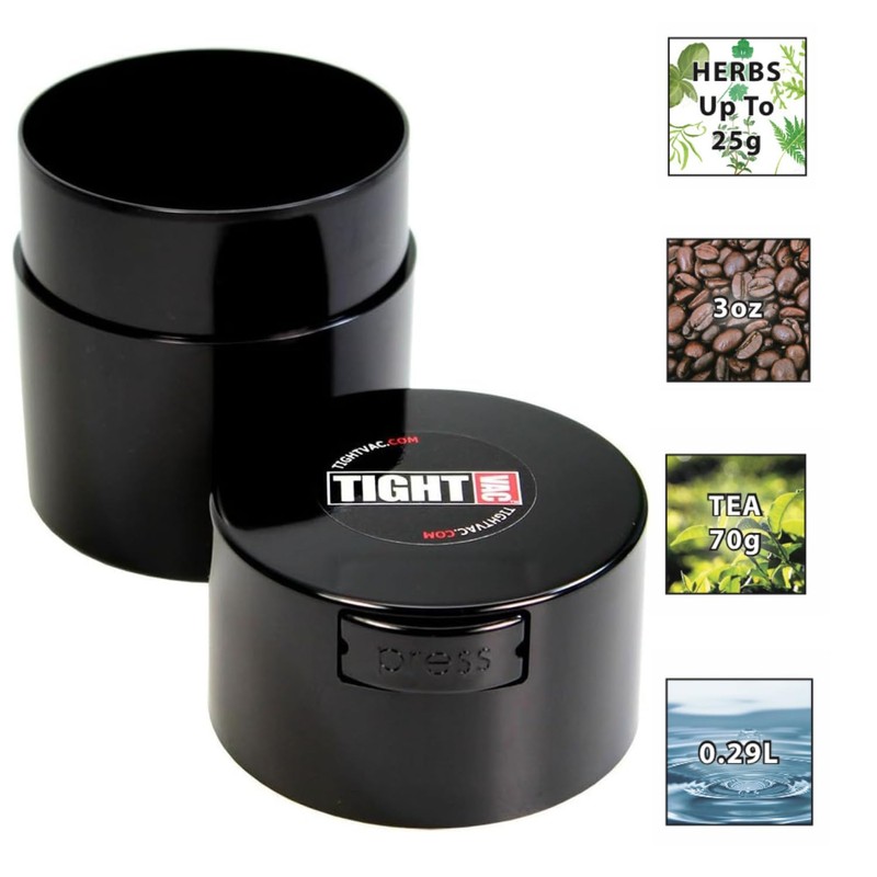 Tightvac - Premium Airtight Herb Storage Container - Holds ½