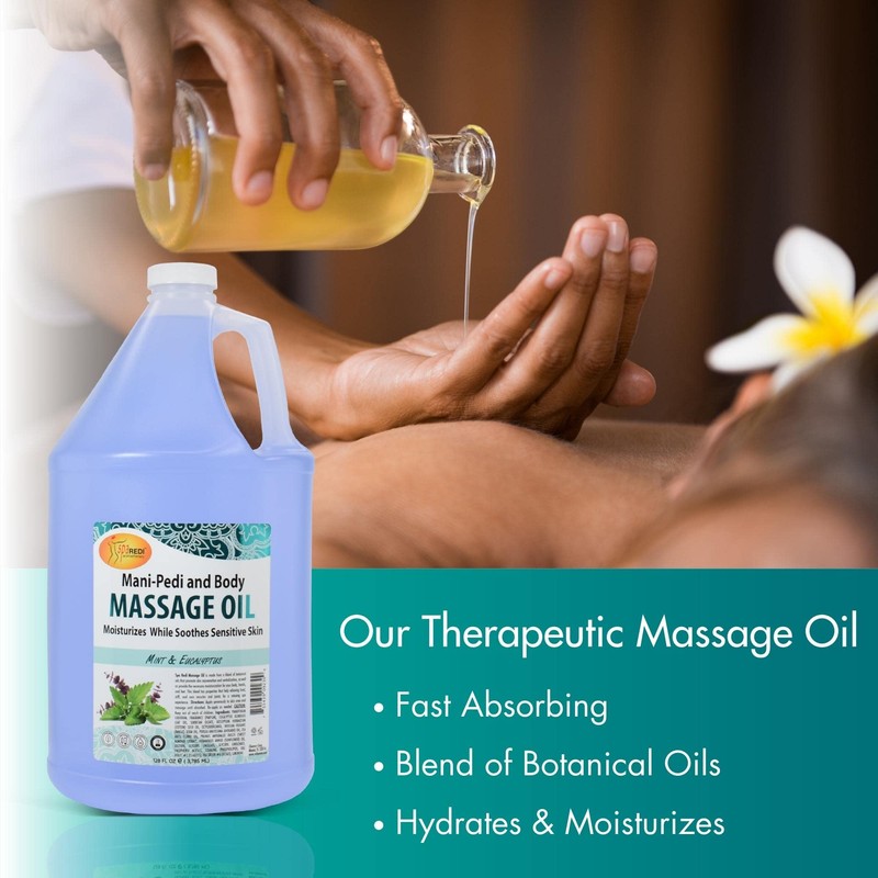 SPA REDI SPA REDI Massage Oil Bundle, Mint Eucalyptus &