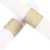 Rhinestone Napkin Rings, BetterJonny 100 Pieces Gold Napkin Holder Plastic