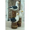 Generisch Maritime Decorative Figurine 3 Seagulls on Bollard, 15 x