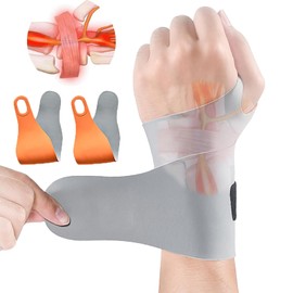 RVFRGRD Muñequera Tunel Carpiano 2Pack, Muñequera de Soporte Deportivas, Muñequera Ortopedica Ajustable, Compresión para Aliviar la Muñeca, para Gym, Beisbol, Tenis