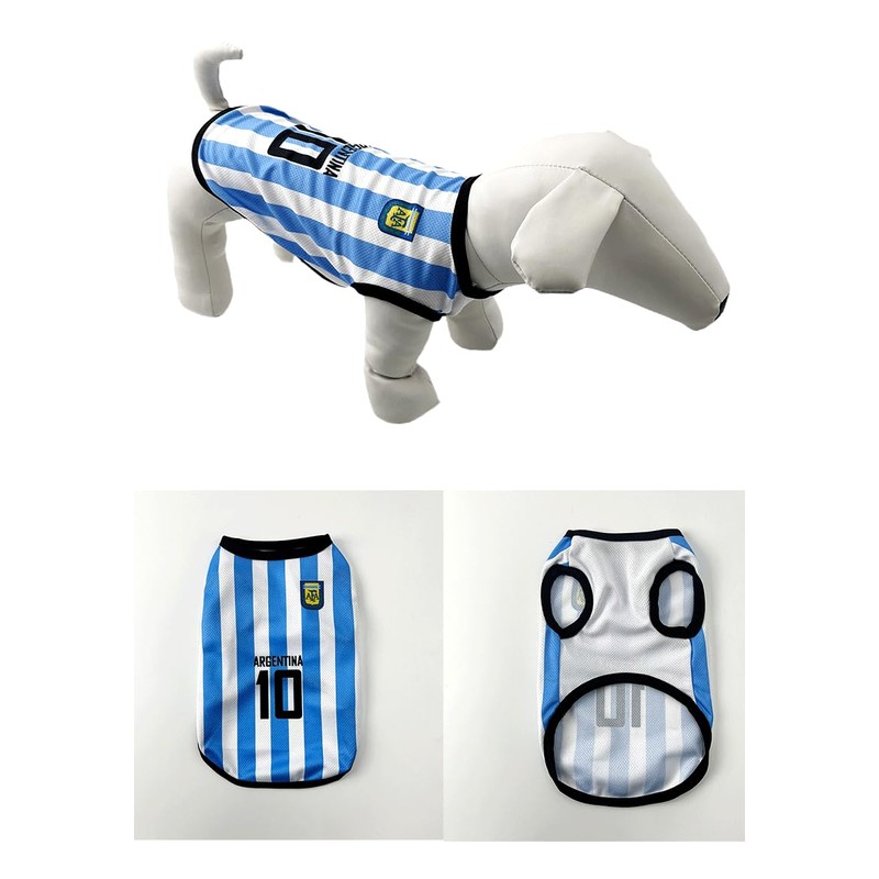 RIOSTUDIO Dog Clothes, Spring, Summer, Tank Top, Cool Soccer Uniform,