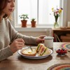 Dicunoy Set of 5 Enamel Plates, 9.5" Unbreakable Enamelware Dinner
