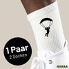 Huuraa Unisex Tennis Socks Paragliding Gift Size 8/12 White Paragliding