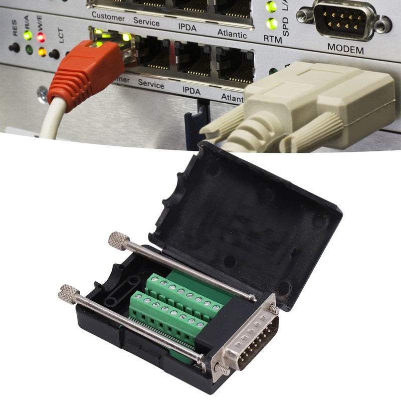 DB15 Breakout Plug, D SUB Male Solderless Serial to DB15