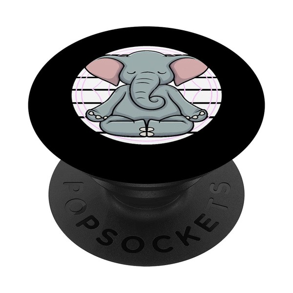 Meditation Yoga nidra Elephant meditating zen Chakra Namaste PopSockets Swappable