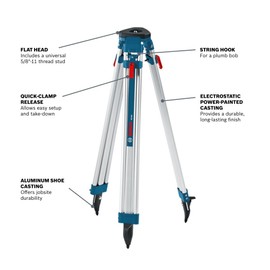 BOSCH BT160 63 in. Aluminum Contractors' Tripod