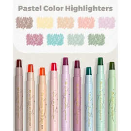 WEMATE Bible Highlighters No Bleed, 9PCS Assorted Colors Gel Highlighters Set, Cute Bible Study Supplies for Scripture Marking, Color Coding & Book Highlighting