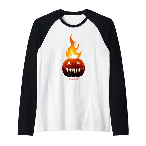 Trick ‘R Treat – Flamey Jack O Lantern Raglan Baseball