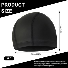 Swimming Cap Waterproof Swimming Cap Swimming Cap PU Coated Swimming Cap Women Swimming Cap Children Swimming Cap Men Swimming Cap for Men Women Long Short Hair (Black