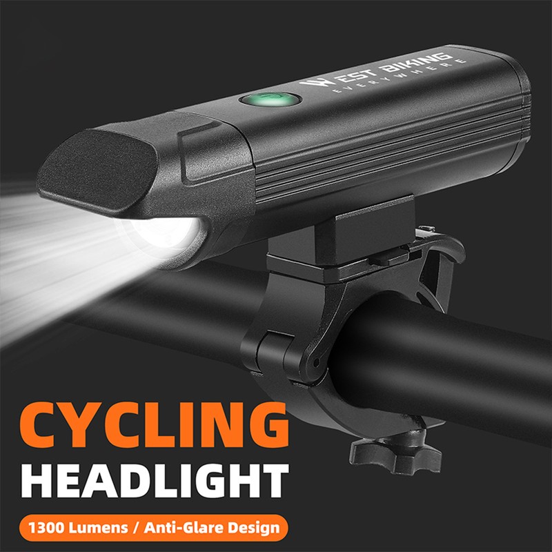 Aluminum Alloy Bright Bicycle Light Multifunctional USB Rechargeable Bike Front