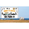 Home is where we park it - funny retro decorative
