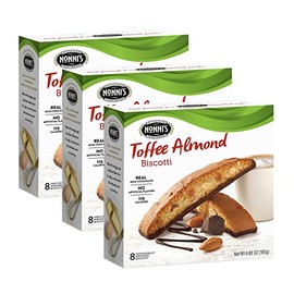 Nonni's Biscotti Toffee Almond, 6.88-Ounce Boxes (Pack of 3)