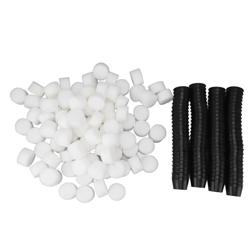 100 Set Hydroponic Grow Baskets Sponges Circular Planting Baskets Plant