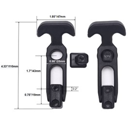 COOLOGIN Rubber Flexible T-Handle Hasp Draw Latch for Tool Box, Cooler, Golf Cart or Engineering Machine Hood (Black, 2 PCS)