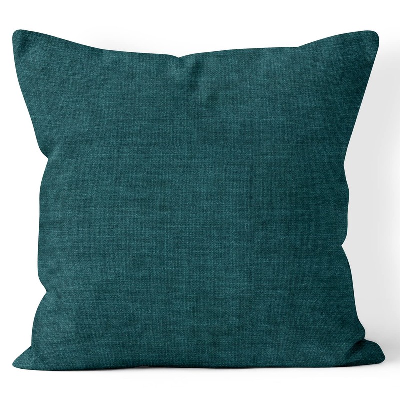 Encasa Homes Chenille Cushion Covers, Set of 2, Scarlet Red,
