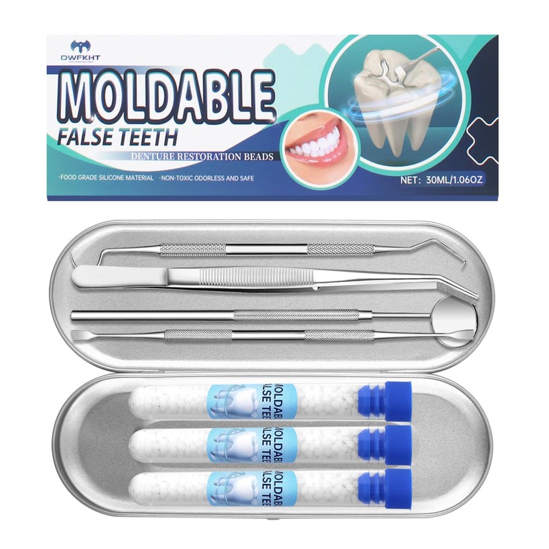 Tooth Repair Kit, Moldable False Teeth, Tooth Replacement Missing Teeth,