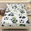 AILONEN Kawaii Panda Bedding Set - Twin XL Size, Black
