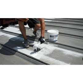 Countryman Coatings - 100% Silicone, Heavy-Duty Patch Coating - Waterproof Hard-to-Reach Places - Roofs, Gutters, Walls - Apply with Brush or Putty Knife (1 Quart, White)