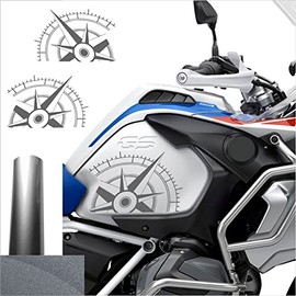 2 Stickers Compatible with Side Walls Tank Motorcycle R 1200 1250 GS Adventure LC (Graphite)